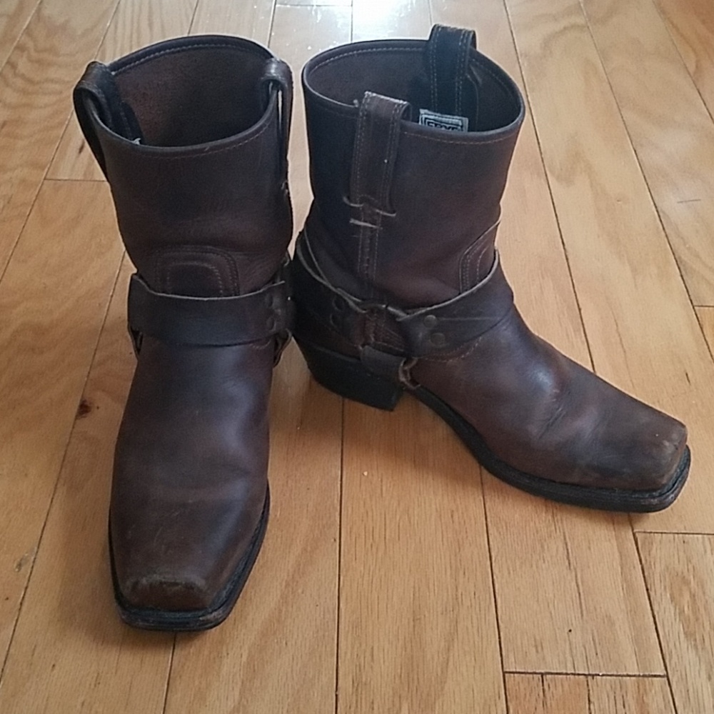 Frye Harness 8R Boots Leather Tan Size 7.5 N